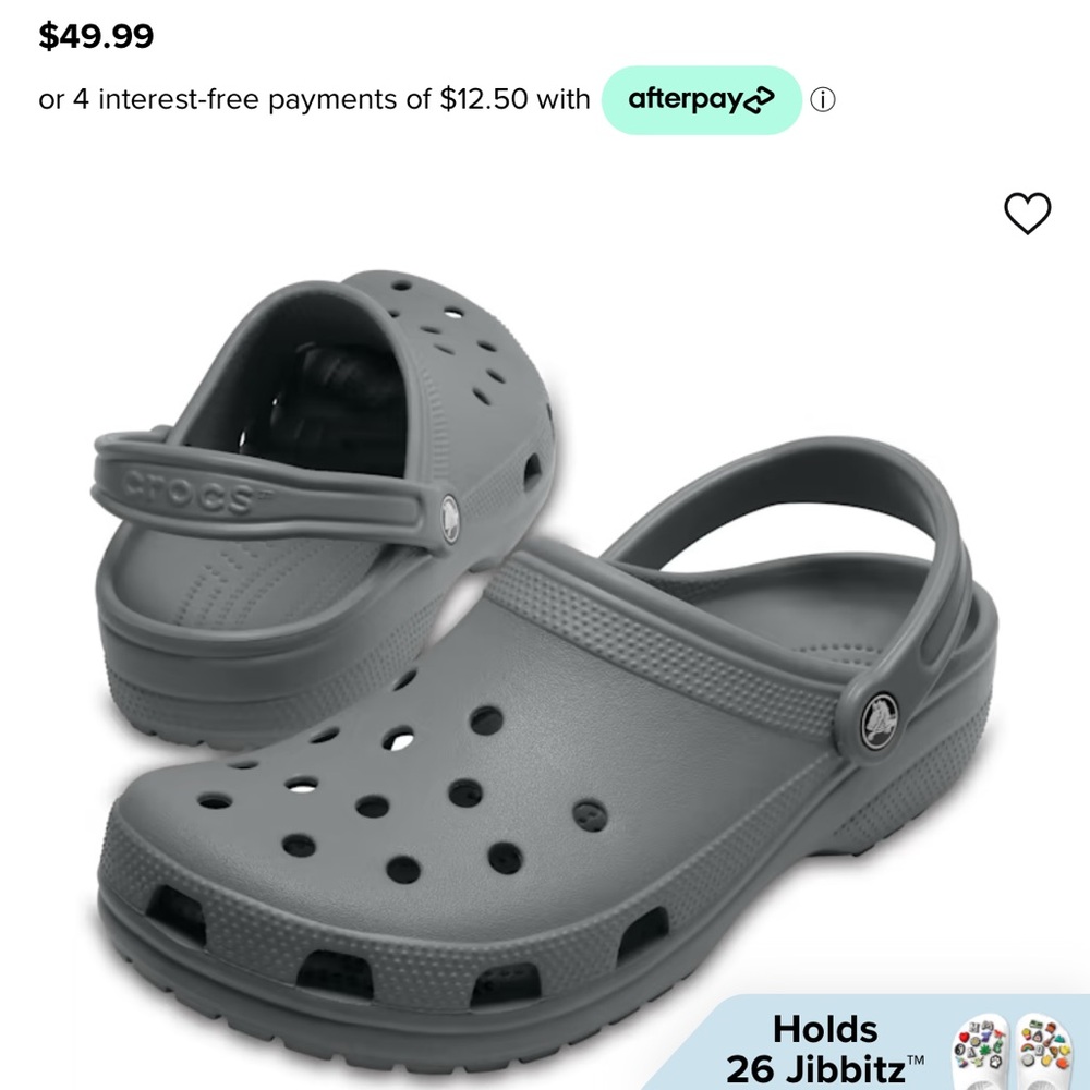 NWT Classic cricket clogs slate grey Sz w8 EU 38/39